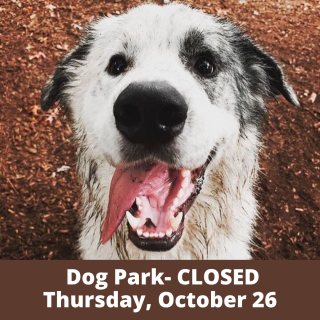 Dog Park Temporarily Closed - Thursday, October 26, 2023