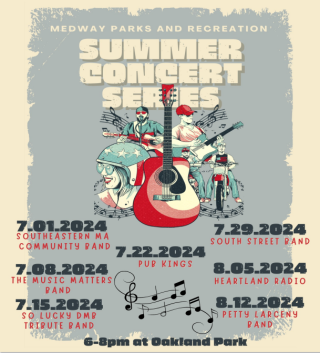 Medway Parks and Recreation's Summer Concert - So Lucky DMB Tribute Band