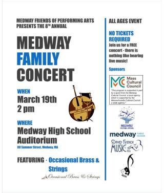 MFPA presents the 8th annual Medway Family Concert