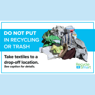 As of November 1, 2022 new state rules require textiles be kept out of trash
