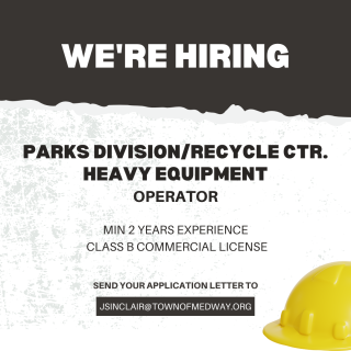 Parks Division Seeks Heavy Equipment Operator