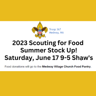 Scouting for Food, Saturday, June 17 from 9:00 am-5:00 pm at Shaw's Supermarket