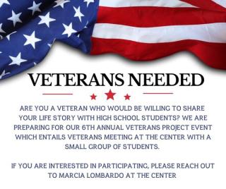 Veterans Needed for Medway Council on Aging's Veterans Day Project