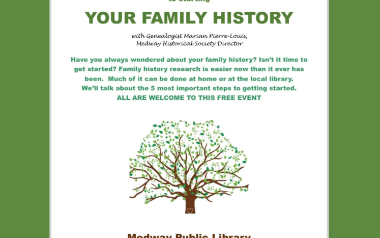 Medway Historical Society - Genealogy Event