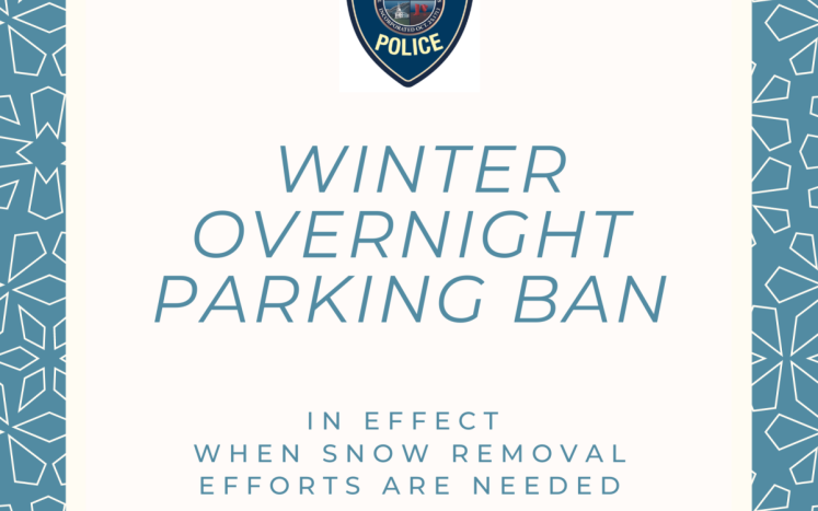 Medway Police Announces Winter Parking Ban In Effect