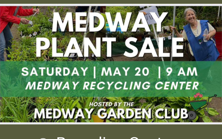 Medway Garden Club to Hold Annual Plant Sale Fundraiser on Saturday, May 20 at 9:00 am