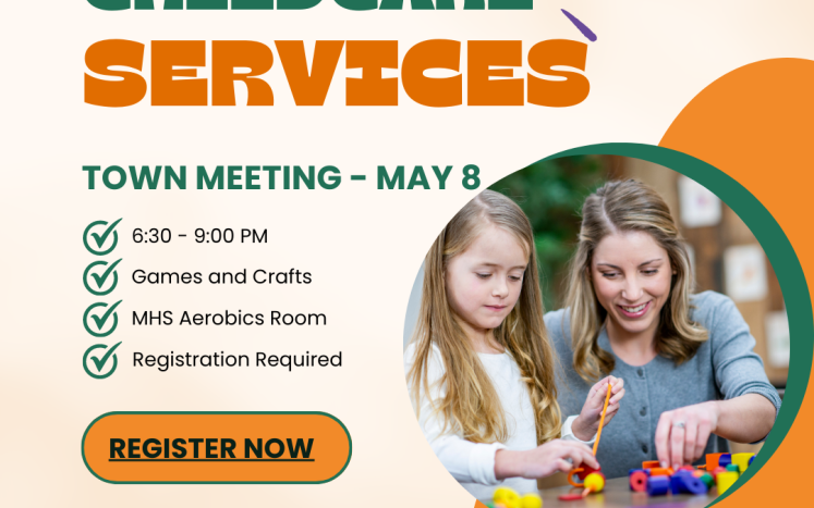 Childcare Services Available for Town Meeting on May 8