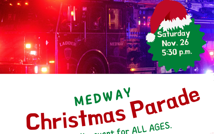 Medway Christmas Parade is Saturday, November 26 at 5:30 p.m.