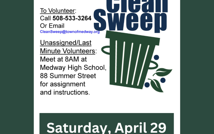 Medway's Clean Sweep is Saturday, April 29