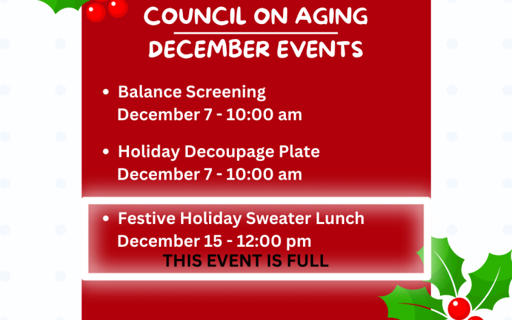 December Events at the Senior Center