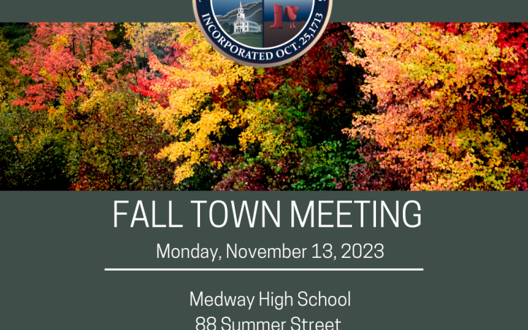 Fall Town Meeting is November 13, 2023