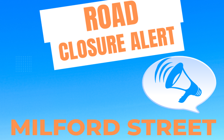 Medway Police Department road closure alert - Milford Street closed from Summer to Highland - July 14