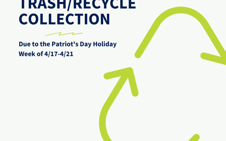 No Delay in Trash/Recycling Pick-up the week of April 17, 2023