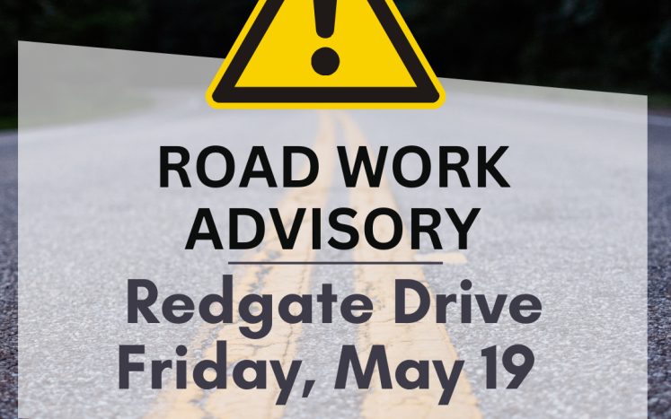 Reclaiming of Redgate Road will begin on May 19, 2023