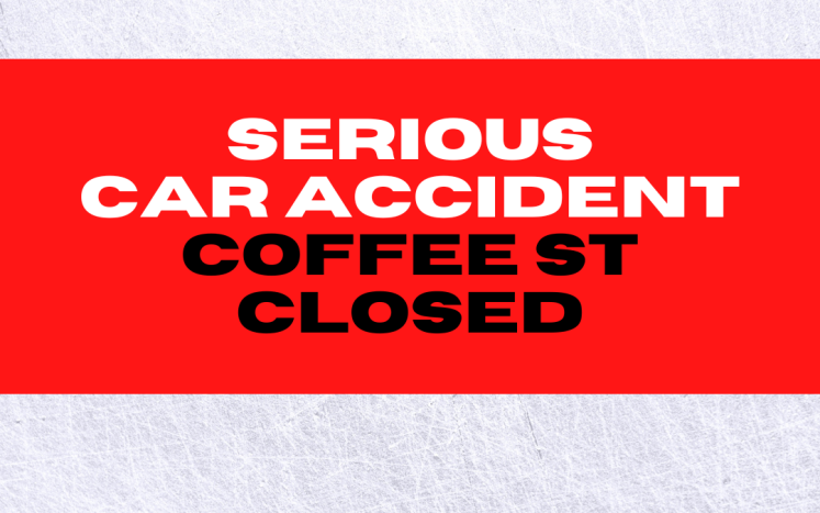 Coffee Street is CLOSED due to a serious car accident Lovering and Holliston Streets are open to traffic