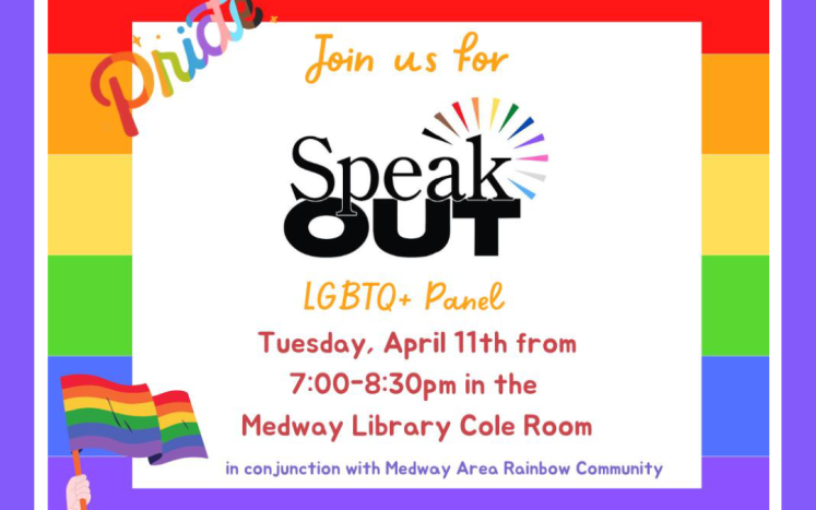 SpeakOut Event at the MedwayPublic Library - April 11 at 7:00 pm