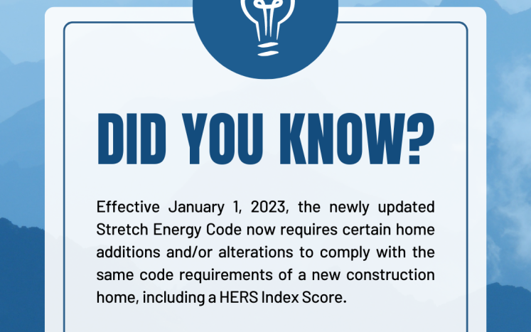 Stretch Energy Code Update - Effective January 1, 2023