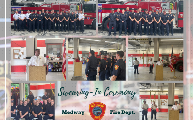 Medway Fire Department Holds Swearing-In Ceremony of newest Firefighters/EMTs/Medics on September 12, 2023
