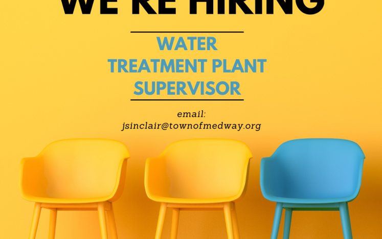 Town of Medway Seeks Water Treatment Plant Supervisor